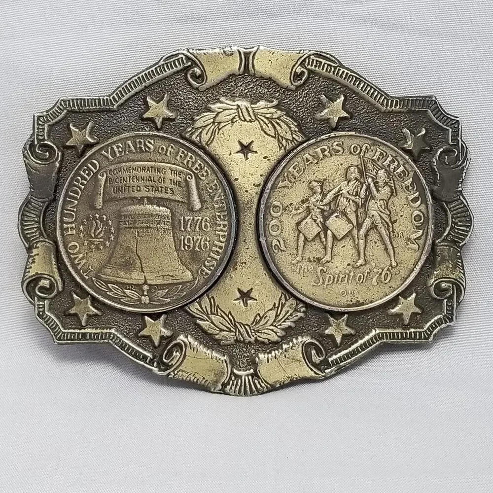 Belt Buckle 1976 Bicentennial Of The United States 200 Years Of Freedom And Free
